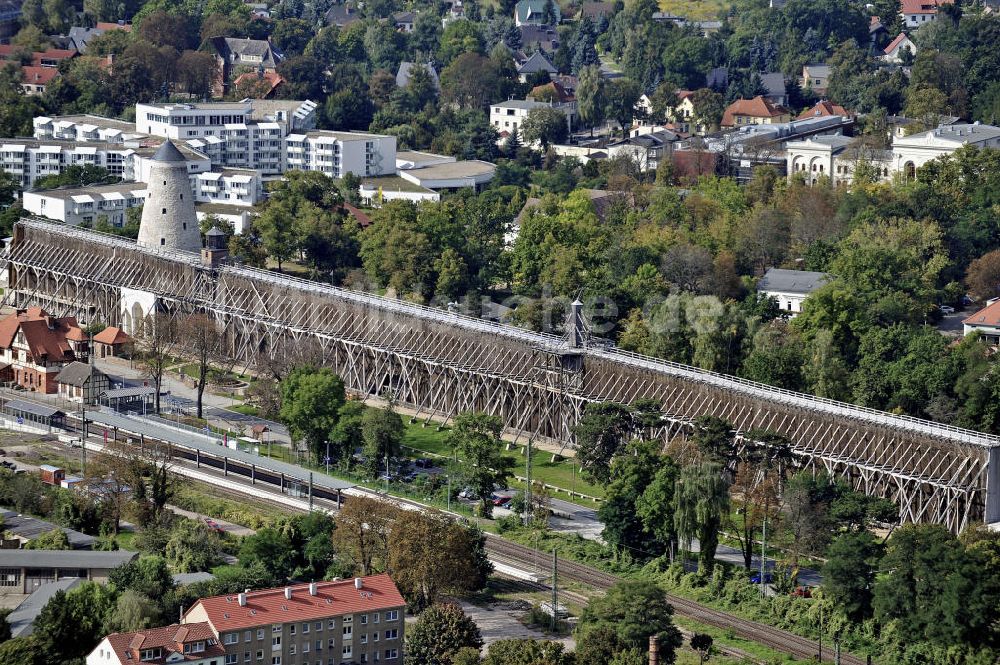 Schönebeck von oben - Gradierwerk Schönebeck