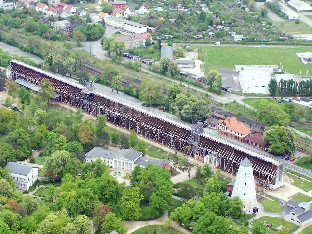 Luftaufnahme Schönebeck - Gradierwerk in Schönebeck