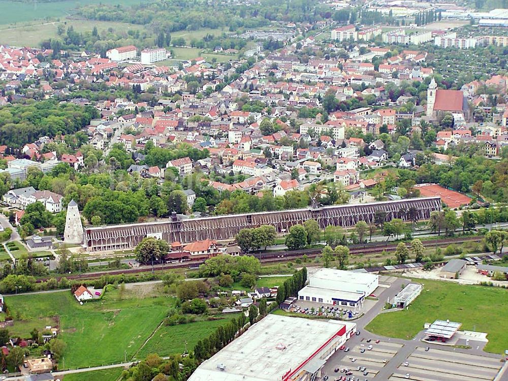 Schönebeck aus der Vogelperspektive: Gradierwerk in Schönebeck