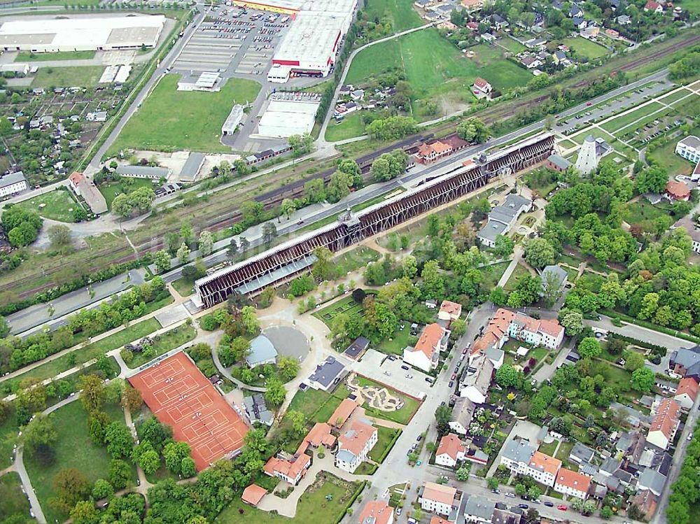 Schönebeck aus der Vogelperspektive: Gradierwerk in Schönebeck