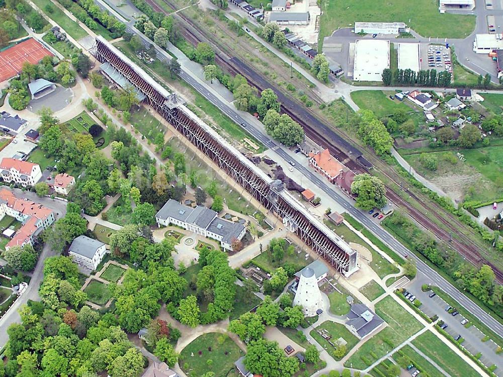 Luftaufnahme Schönebeck - Gradierwerk in Schönebeck