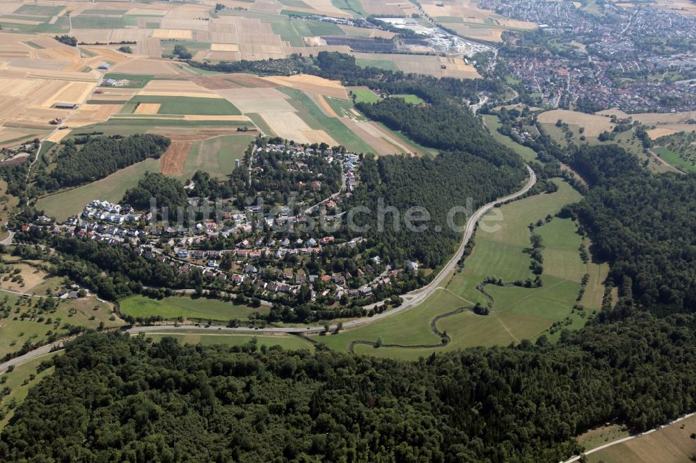 Grafenau- Kapellenberg aus der Vogelperspektive: Grafenau- Kapellenberg im Bundesland Baden-Württemberg