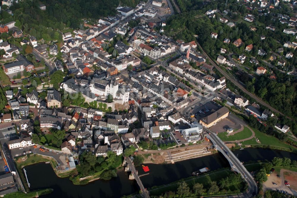 Diez aus der Vogelperspektive: Grafenschloss Diez Rheinland-Pfalz