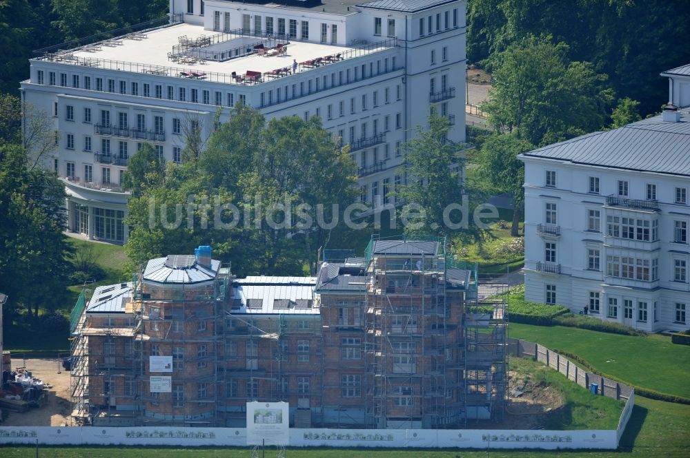 Ostseebad Heiligendamm von oben - Grand Hotel Heiligendamm mit der Burg Hohenzollern in Mecklenburg-Vorpommern