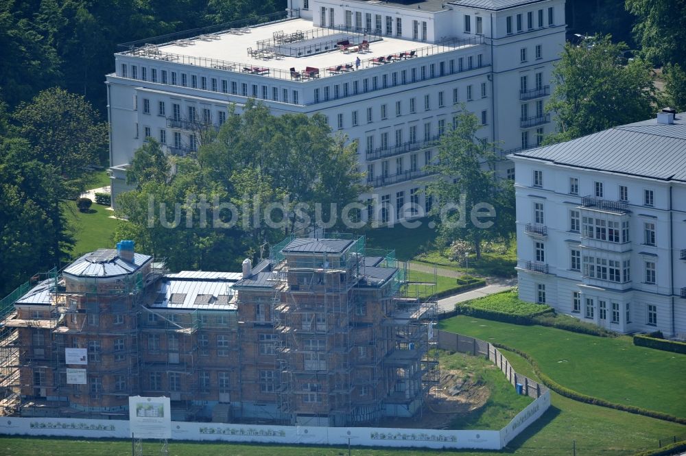 Luftbild Ostseebad Heiligendamm - Grand Hotel Heiligendamm mit der Burg Hohenzollern in Mecklenburg-Vorpommern