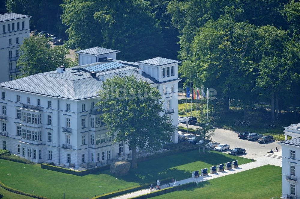 Luftaufnahme Ostseebad Heiligendamm - Grand Hotel Heiligendamm mit der Burg Hohenzollern in Mecklenburg-Vorpommern