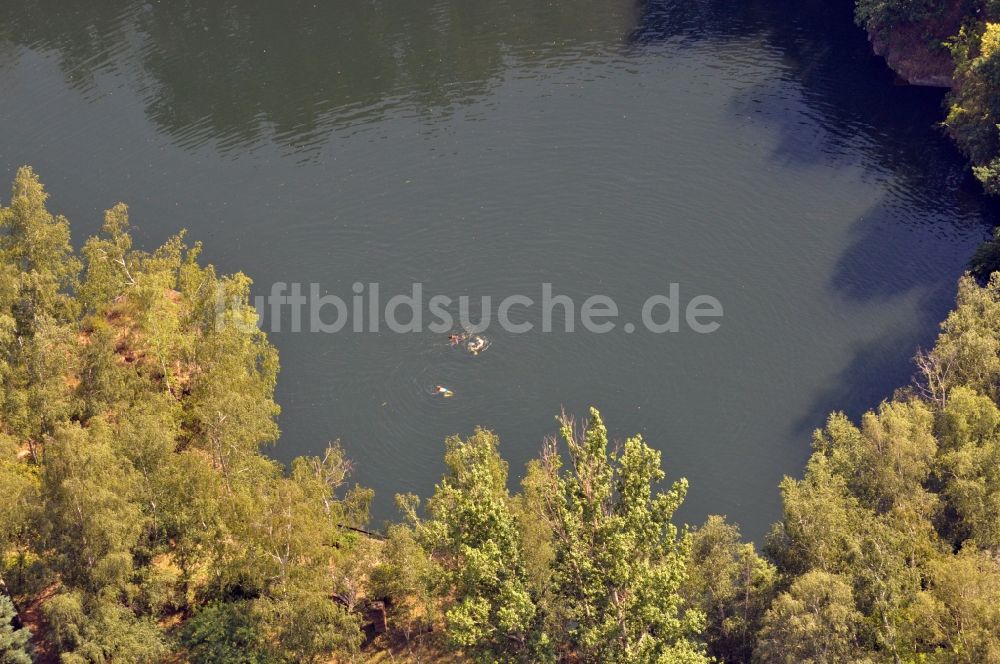 Luftbild Bautzen OT Oberkaina - Granitbruch Oberkaina in Bautzen im Bundesland Sachsen