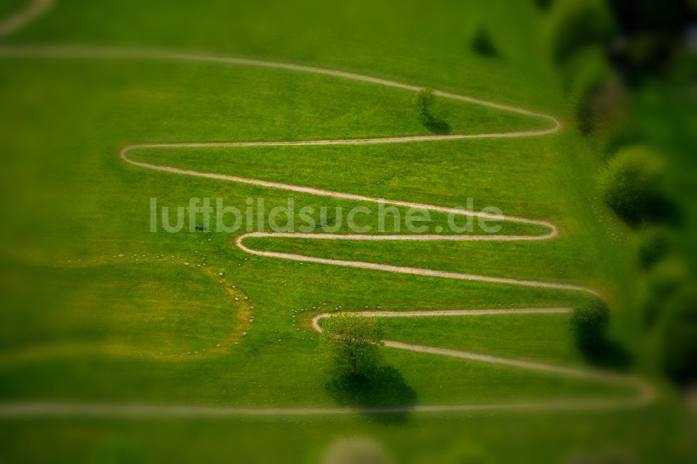 Luftbild Ennepetal - Grasflächen- Strukturen einer Feld- Landschaft in Ennepetal im Bundesland Nordrhein-Westfalen