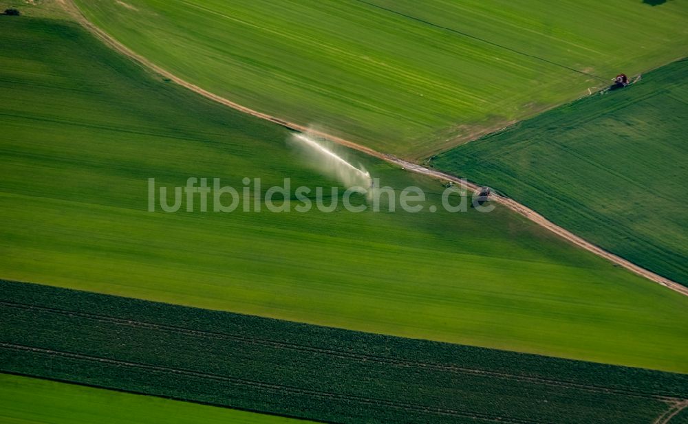 Luftbild Herten - Grasflächen- Strukturen einer Feld- Landschaft des Garten- und Landschaftsbau Bertlich in Herten im Bundesland Nordrhein-Westfalen, Deutschland