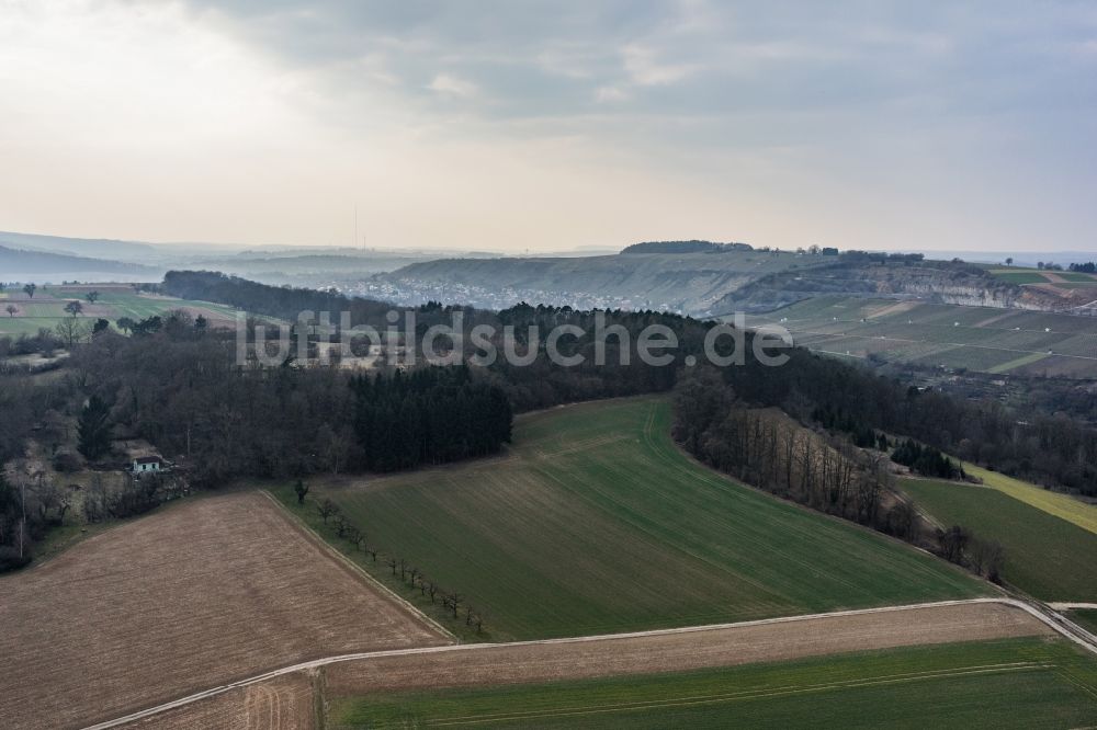 Vaihingen an der Enz von oben - Grasflächen- Strukturen einer Feld- Landschaft in Vaihingen an der Enz im Bundesland Baden-Württemberg