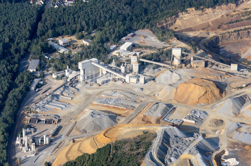 Senftenberg aus der Vogelperspektive: Grauwacke Tagebau Werk Großkoschen in Senftenberg im Bundesland Brandenburg, Deutschland