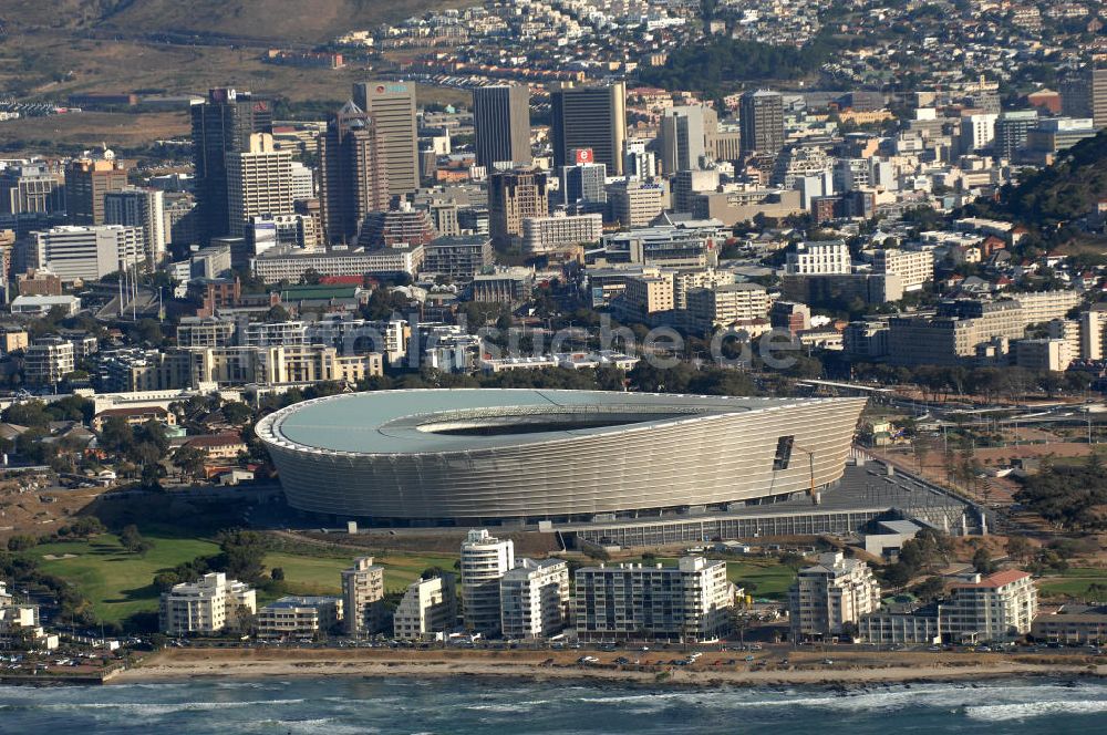 Kapstadt aus der Vogelperspektive: Green Point Stadion / Stadium in Kapstadt / Cape Town in Südafrika / South Africa