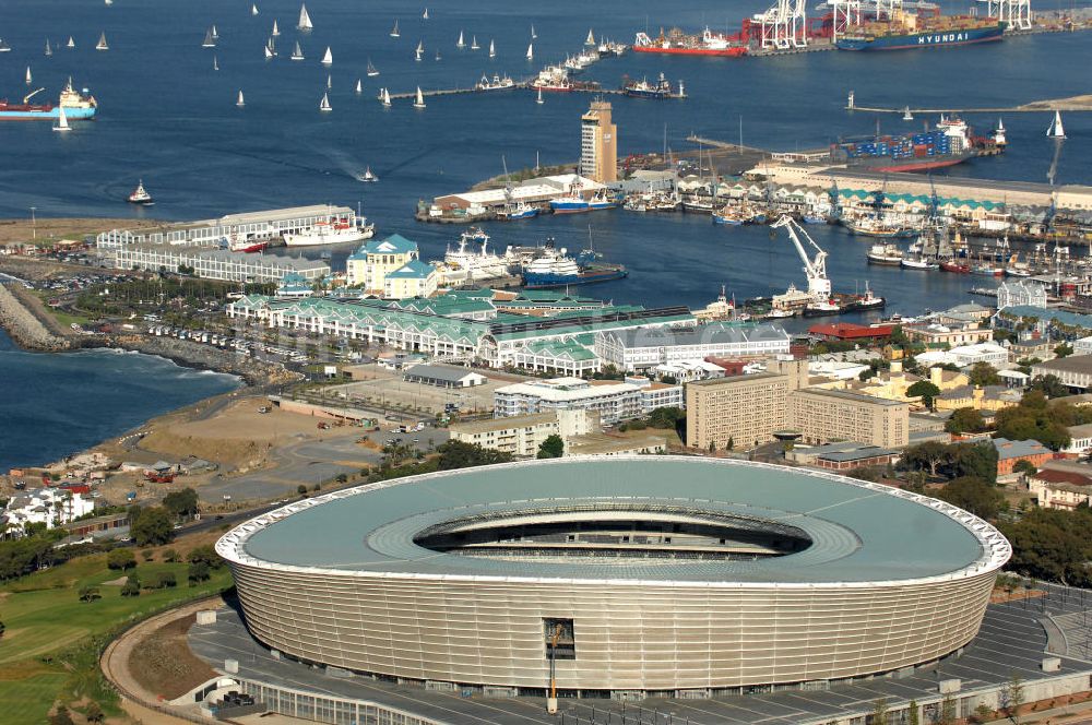 Kapstadt von oben - Green Point Stadion / Stadium in Kapstadt / Cape Town in Südafrika / South Africa