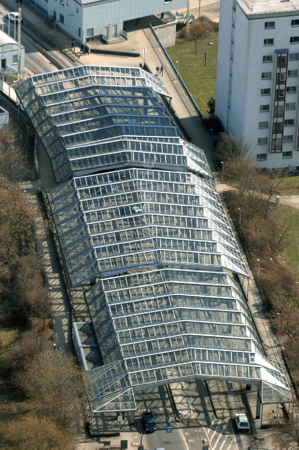 Luftbild Frankfurt (Oder) - Grenzübergang an der Stadtbrücke Frankfurt (Oder)