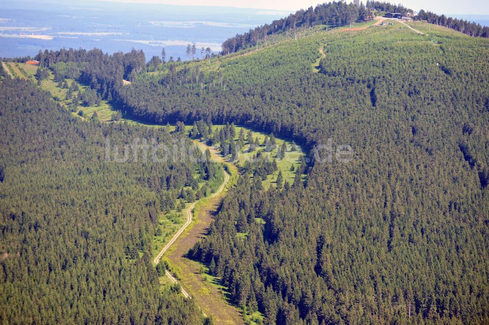 Braunlage von oben - Grenze zwischen Sachsen-Anhalt und Niedersachsen