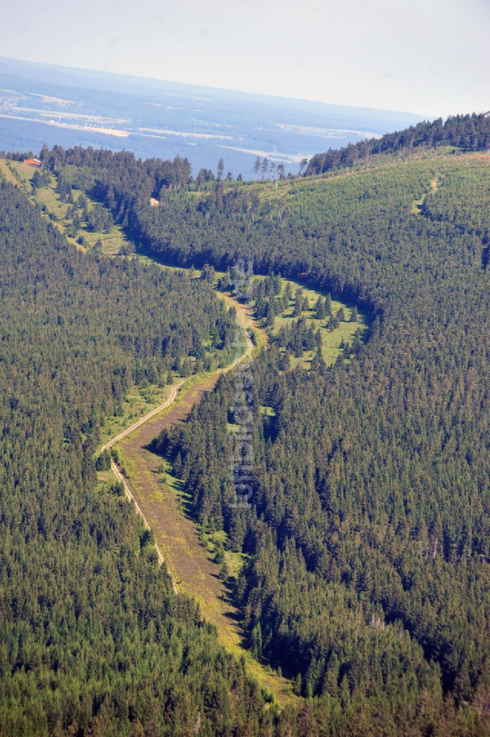 Luftaufnahme Braunlage - Grenze zwischen Sachsen-Anhalt und Niedersachsen