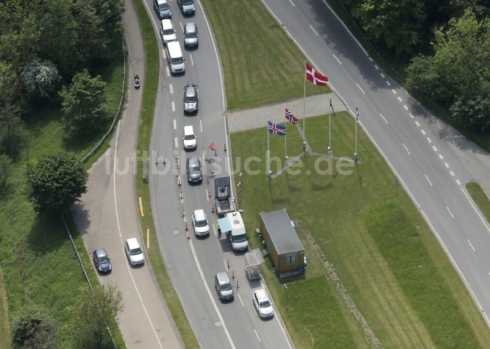 Luftbild Krusau - Grenzkontrolle in Krusau in Region Syddanmark, Dänemark