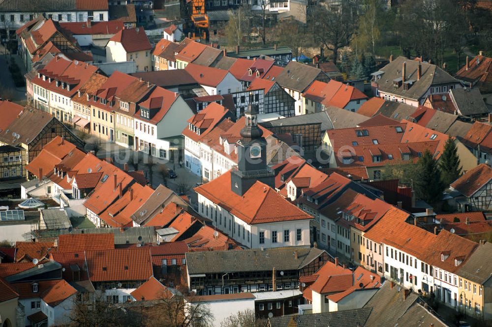 GREUßEN von oben - Greußen mit dem Rathaus