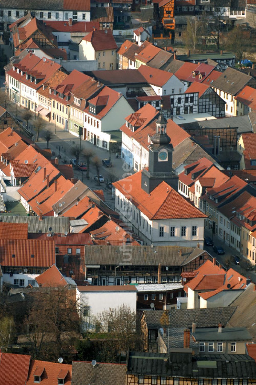 GREUßEN aus der Vogelperspektive: Greußen mit dem Rathaus