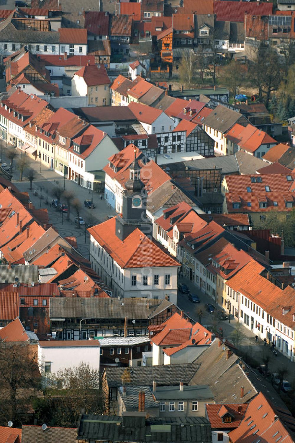 Luftbild GREUßEN - Greußen mit dem Rathaus