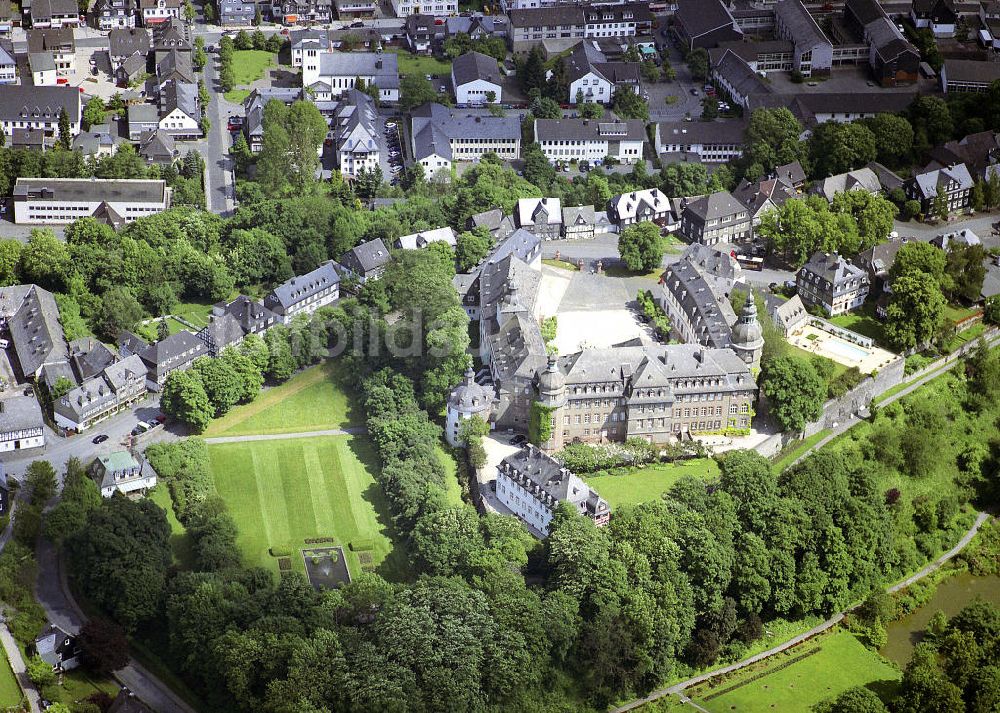 Bad Berleburg aus der Vogelperspektive: Gräfliche Residenz Bad Berleburg