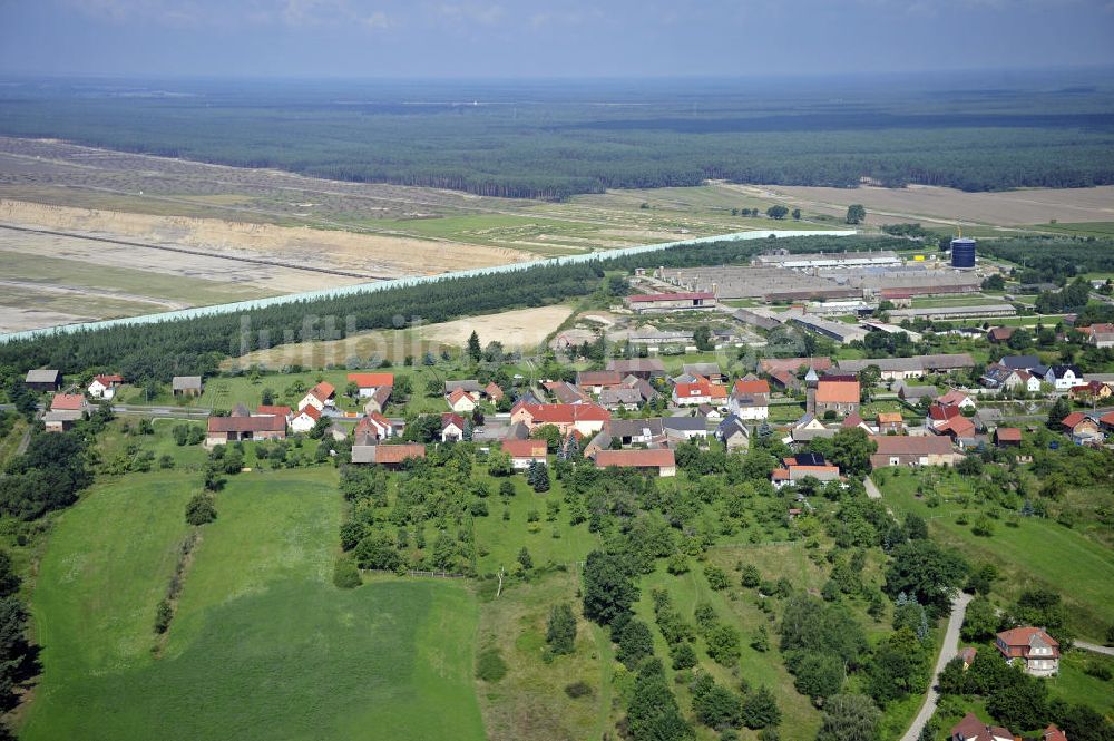 Grießen von oben - Grießen am Tagebau Jänschwalde