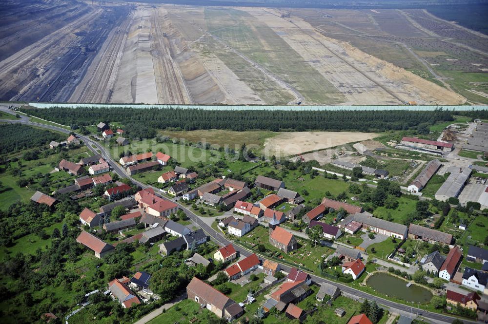 Grießen von oben - Grießen am Tagebau Jänschwalde