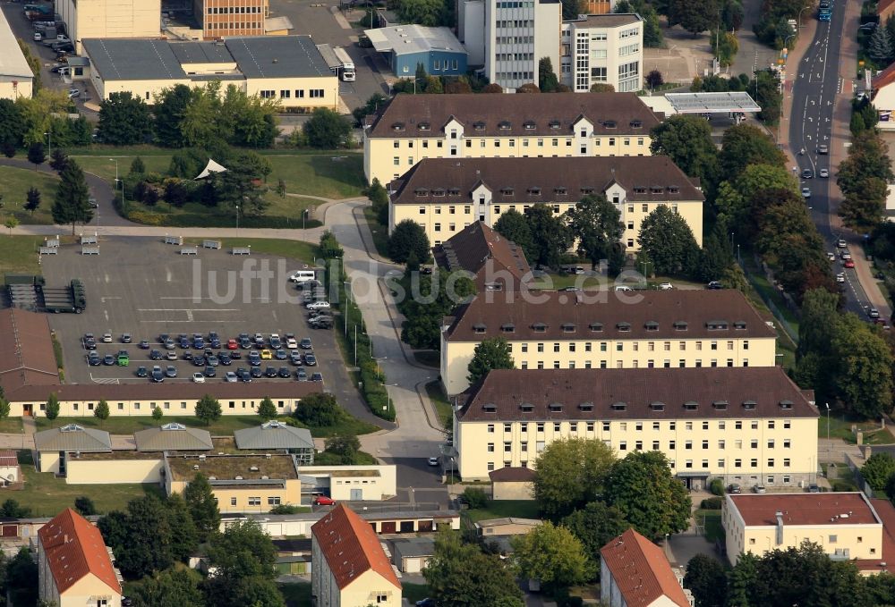 Mühlhausen von oben - Görmar - Kaserne der Bundeswehr und Umgebung in Mühlhausen in Thüringen