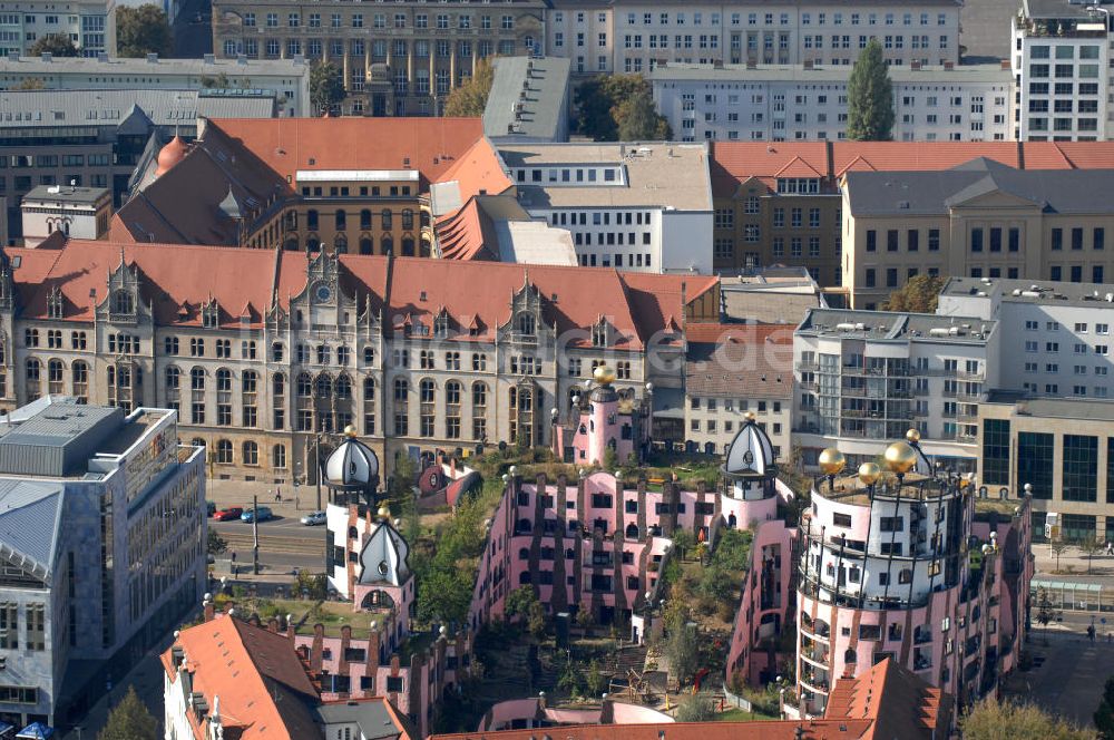 Luftbild Magdeburg - Grüne Zitadelle und Justizzentrum mit Amtsgericht Magdeburg