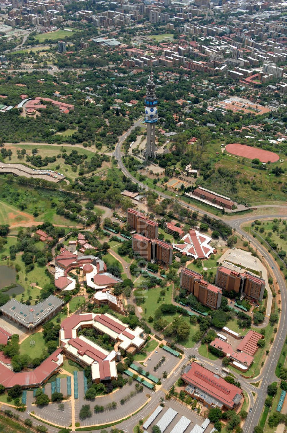 Luftbild Pretoria - Groenkloof Campus University of Pretoria and John Vorster Tower