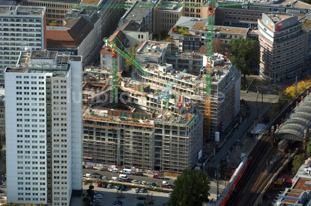 Luftaufnahme Berlin - Groß-Baustelle Hackesches Quartier in Berlin