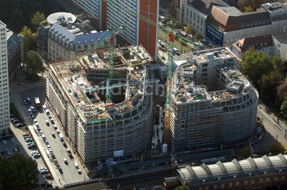 Luftbild Berlin - Groß-Baustelle Hackesches Quartier in Berlin