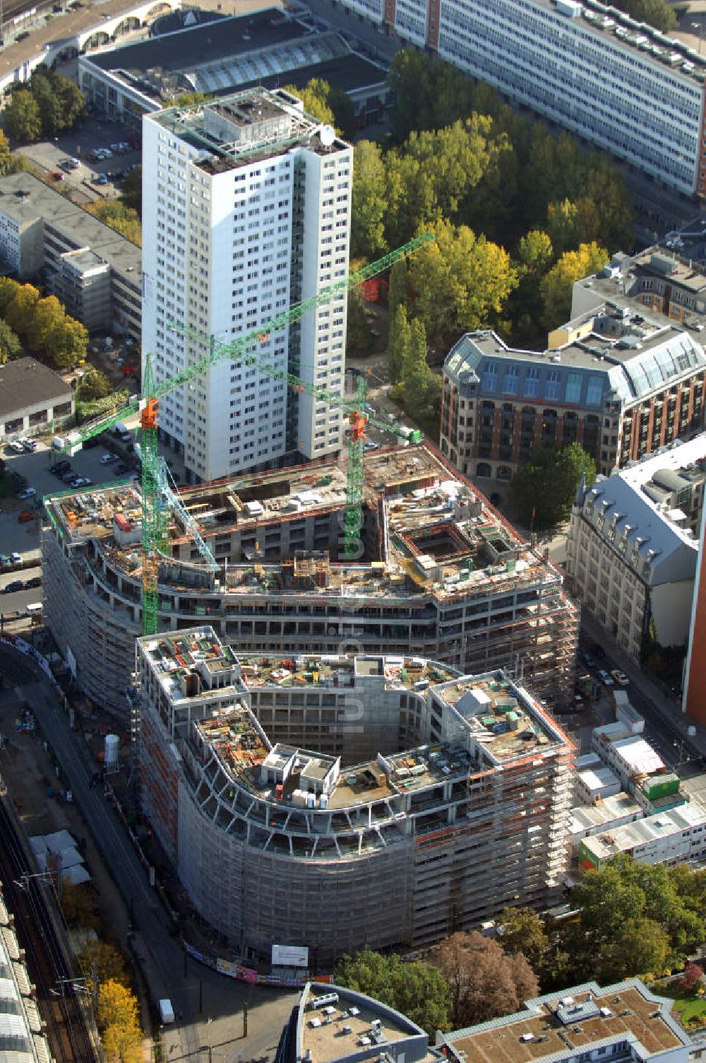 Luftbild Berlin - Groß-Baustelle Hackesches Quartier in Berlin