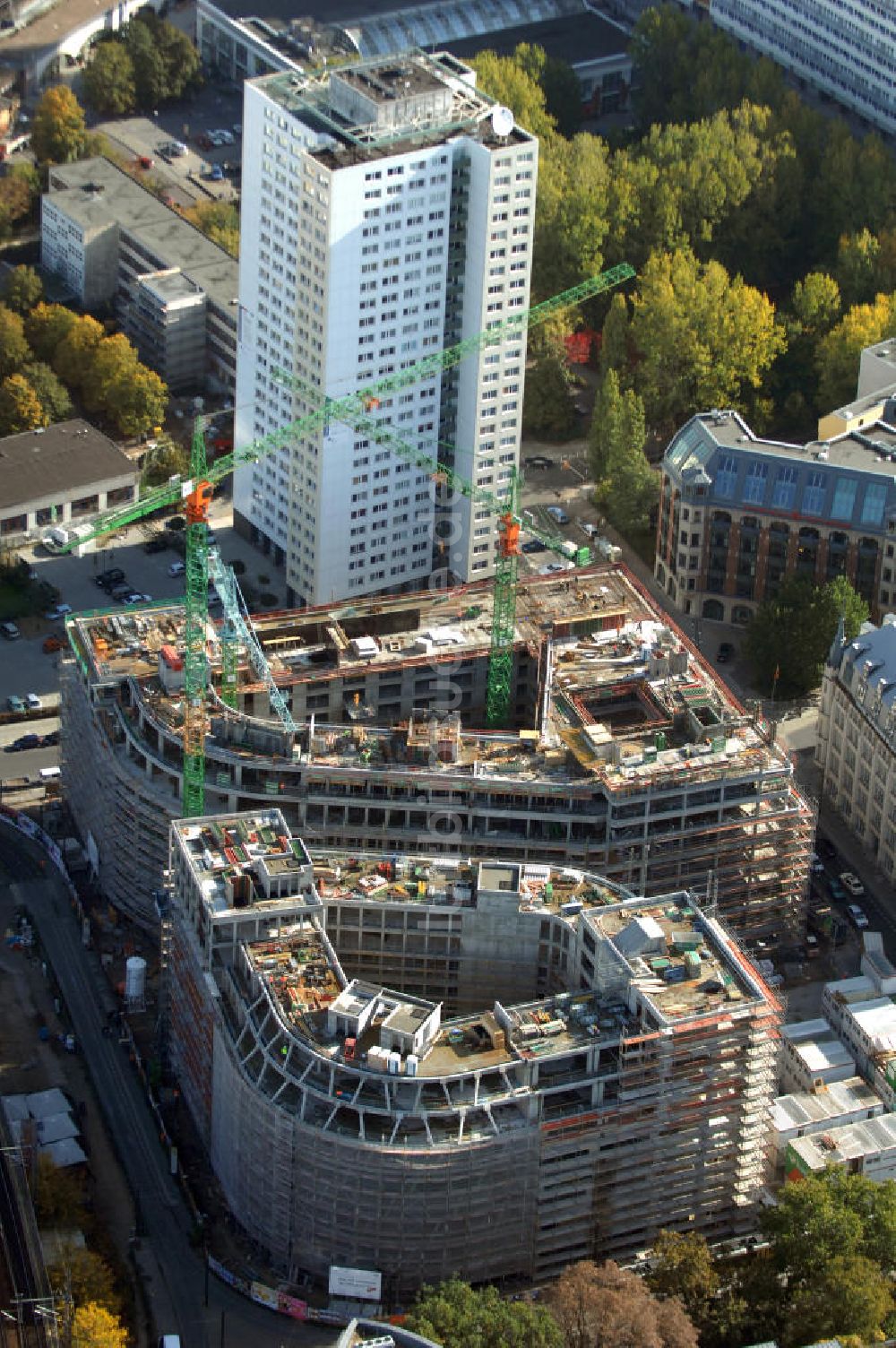 Luftaufnahme Berlin - Groß-Baustelle Hackesches Quartier in Berlin