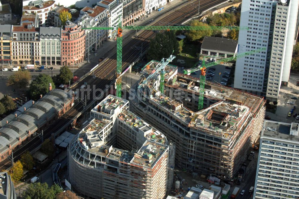 Berlin aus der Vogelperspektive: Groß-Baustelle Hackesches Quartier in Berlin