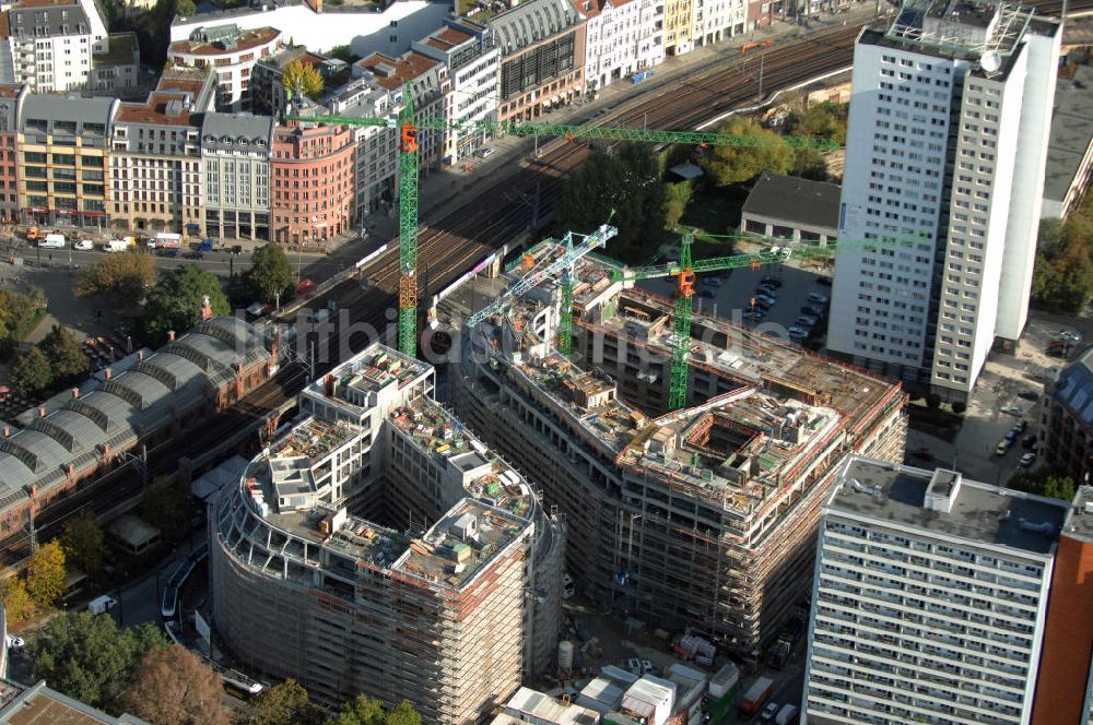 Luftaufnahme Berlin - Groß-Baustelle Hackesches Quartier in Berlin