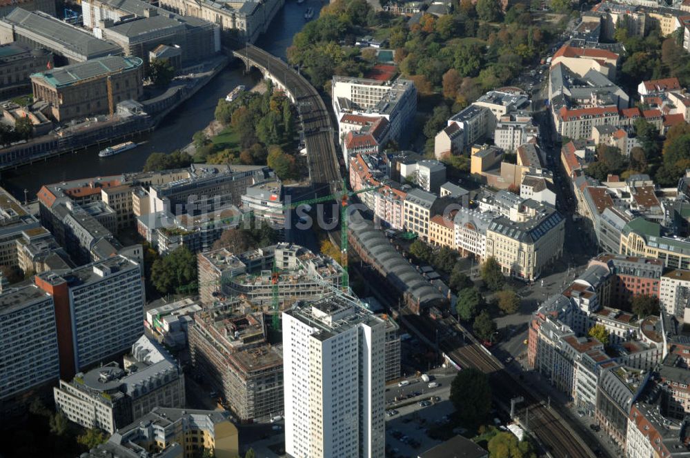 Luftbild Berlin - Groß-Baustelle Hackesches Quartier in Berlin