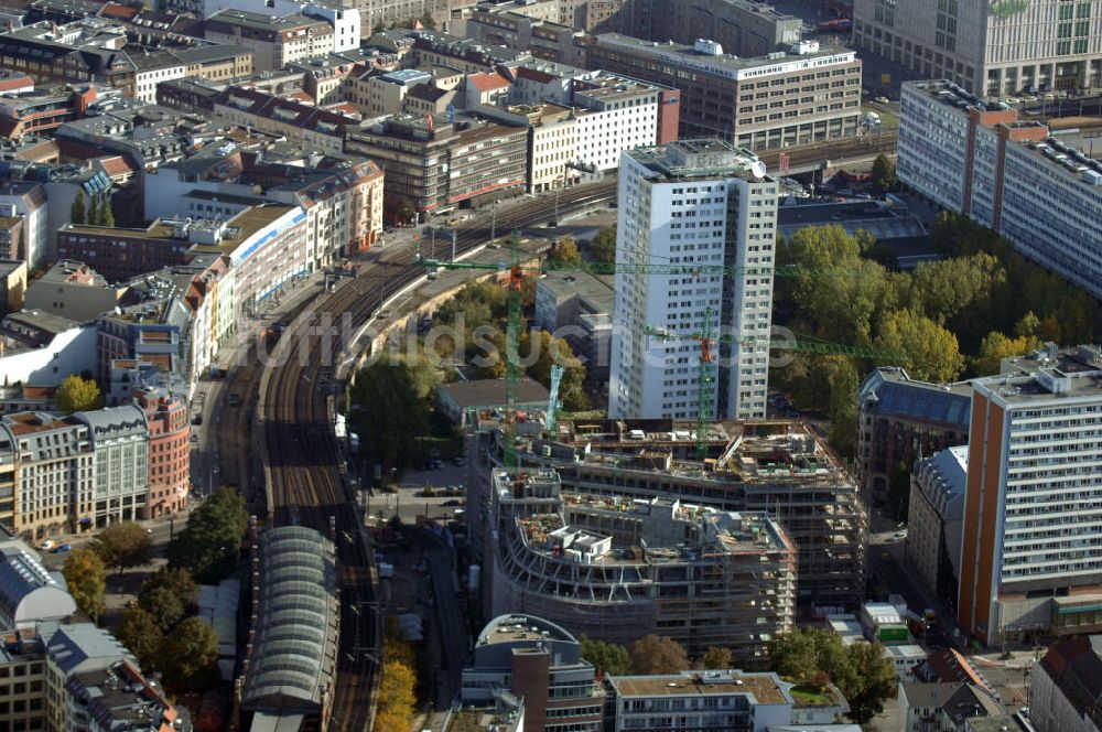 Luftbild Berlin - Groß-Baustelle Hackesches Quartier in Berlin