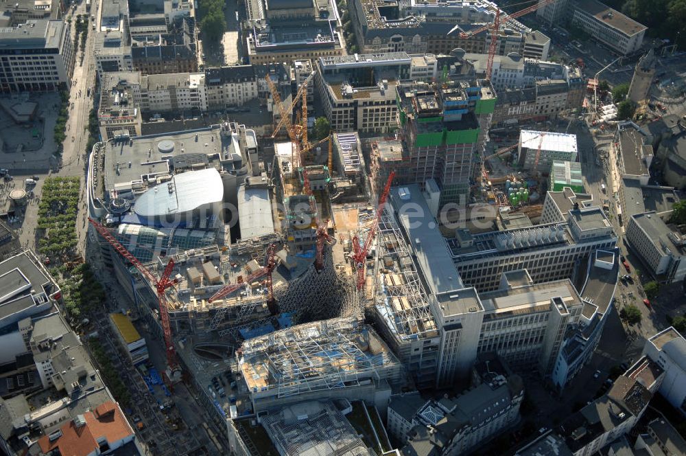 Luftaufnahme Frankfurt am Main - Großbaustelle vom Bauprojekt PalaisQuartier Frankfurt am Main