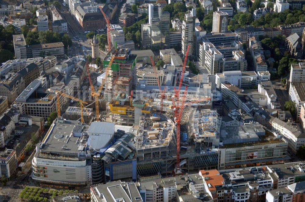 Frankfurt am Main von oben - Großbaustelle vom Bauprojekt PalaisQuartier Frankfurt am Main