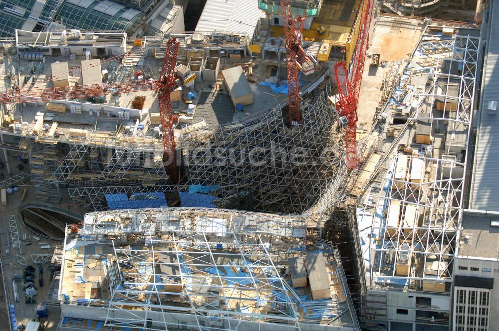 Luftaufnahme Frankfurt am Main - Großbaustelle vom Bauprojekt PalaisQuartier Frankfurt am Main