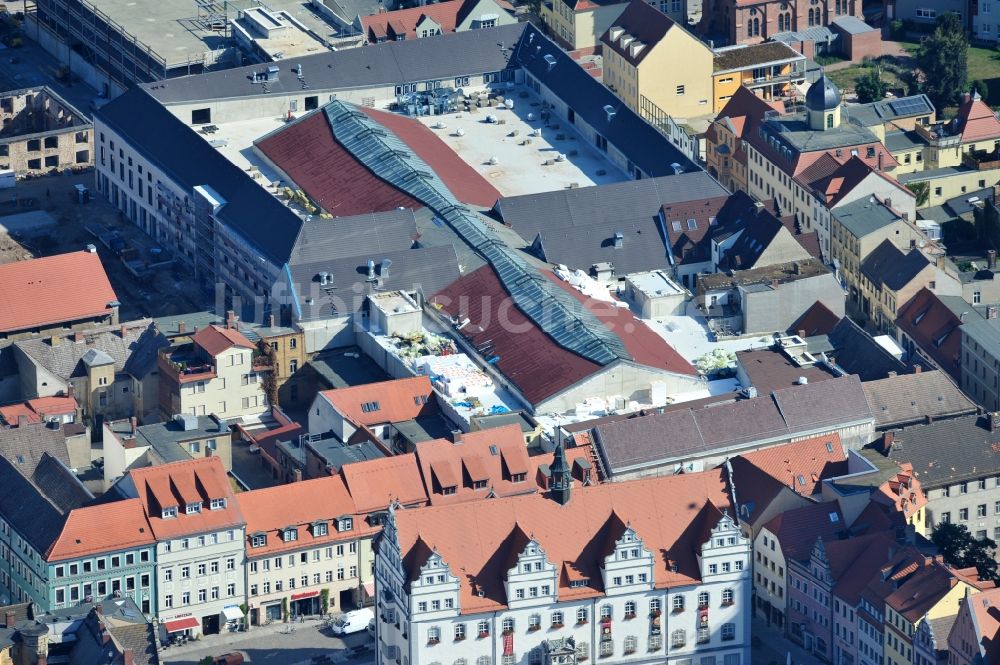 Luftbild Wittenberg - Großbaustelle Einkaufszentrums Arsenal in der Innensatdt von Wittenberg in Sachsen-Anhalt