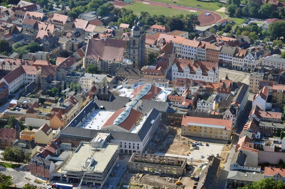 Luftbild Wittenberg - Großbaustelle Einkaufszentrums Arsenal in der Innensatdt von Wittenberg in Sachsen-Anhalt