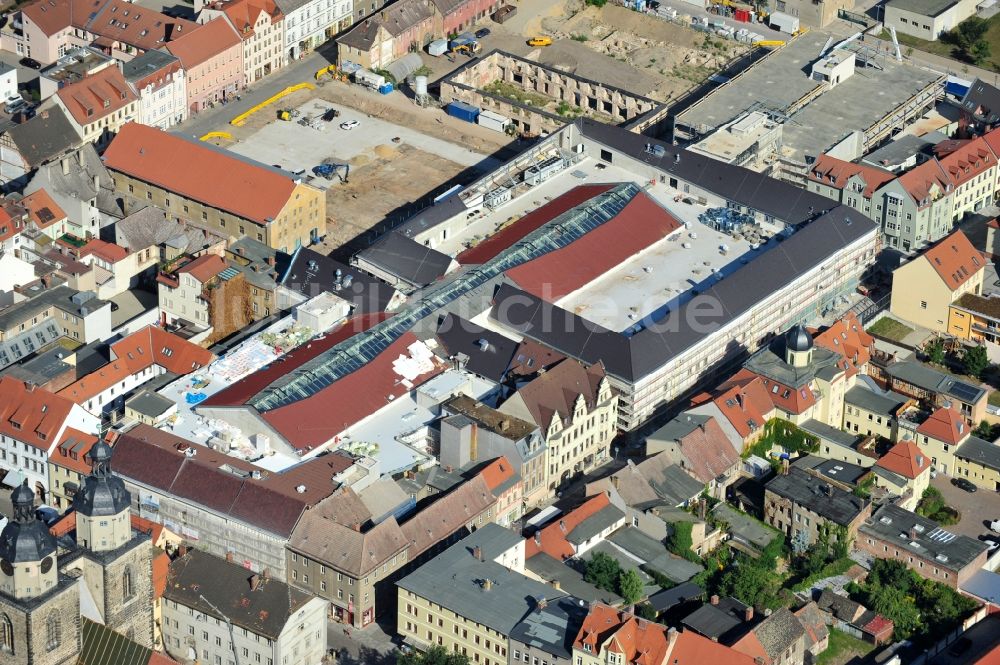 Luftbild Wittenberg - Großbaustelle Einkaufszentrums Arsenal in der Innensatdt von Wittenberg in Sachsen-Anhalt