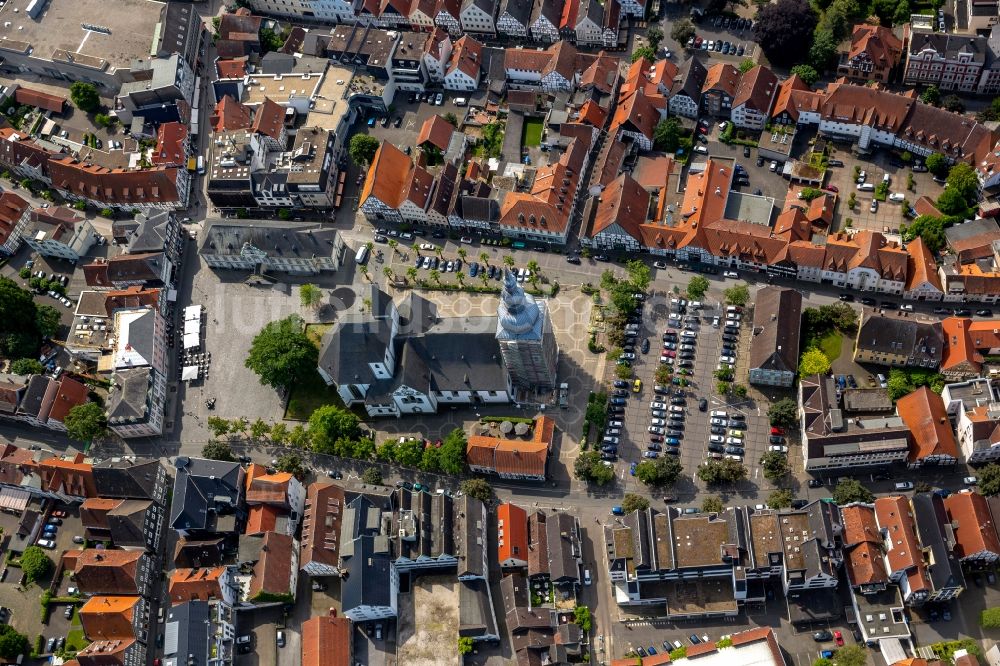 Lippstadt aus der Vogelperspektive: Große Marienkirche in Lippstadt im Bundesland Nordrhein-Westfalen