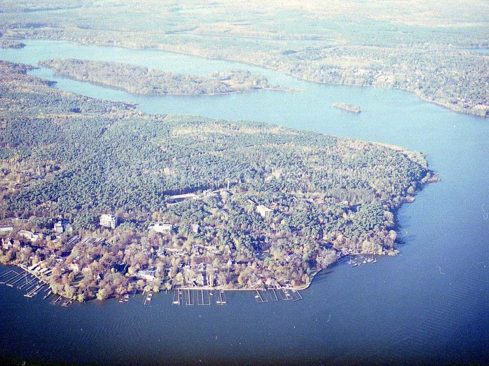 Berlin - Wannsee aus der Vogelperspektive: Großen Wannsee in Berlin.