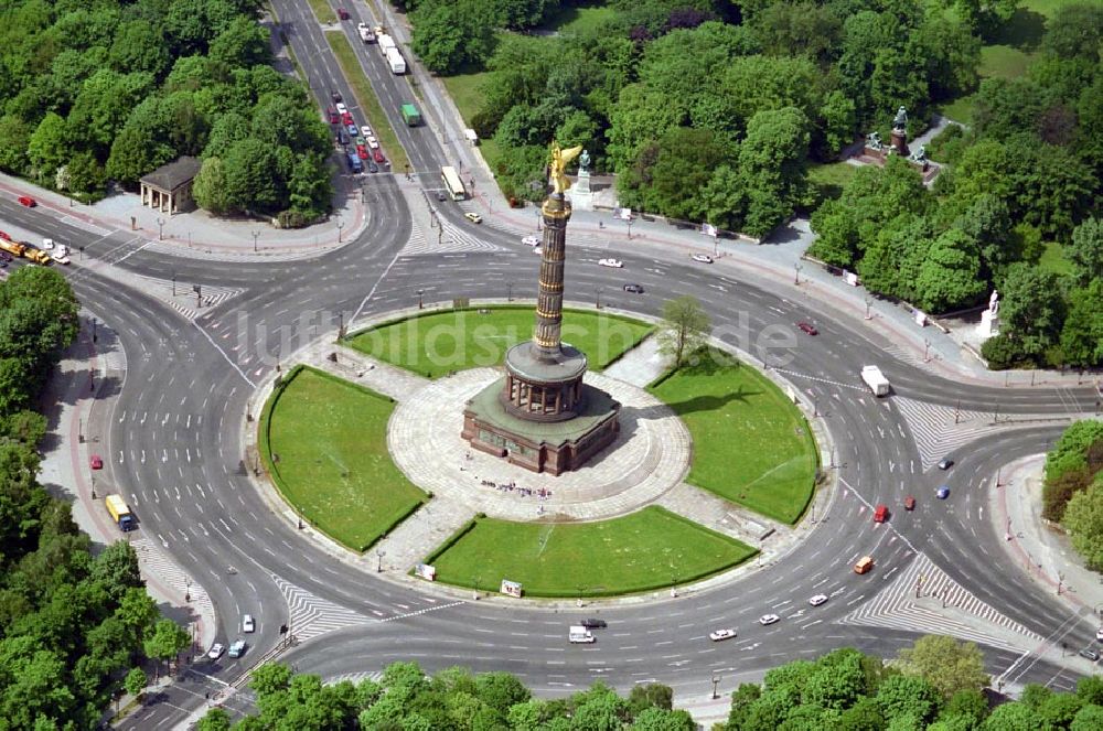 Berlin -Tiergarten von oben - Großer Stern in Berlin - Tiergarten