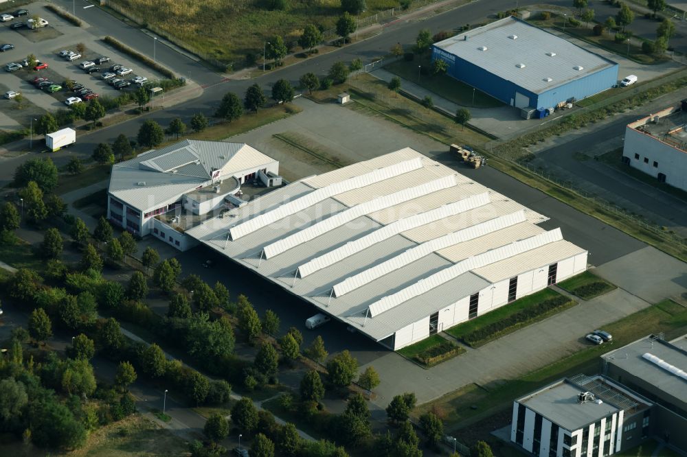 Luftaufnahme Hoppegarten - Großhandel und Logistikzentrum der PVB Presse Vertrieb GmbH & Co. KG Berlin in Hoppegarten im Bundesland Brandenburg