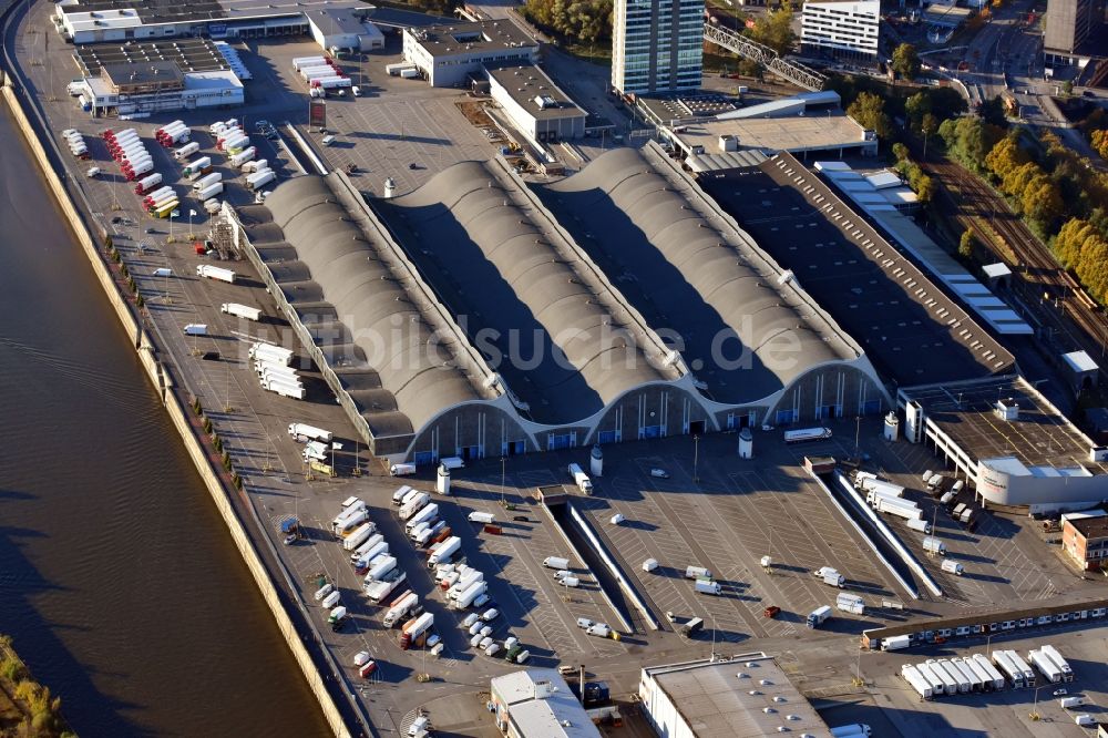 Hamburg aus der Vogelperspektive: Großhandelszentrum für Blumen , Obst und Gemüse in Hamburg, Deutschland