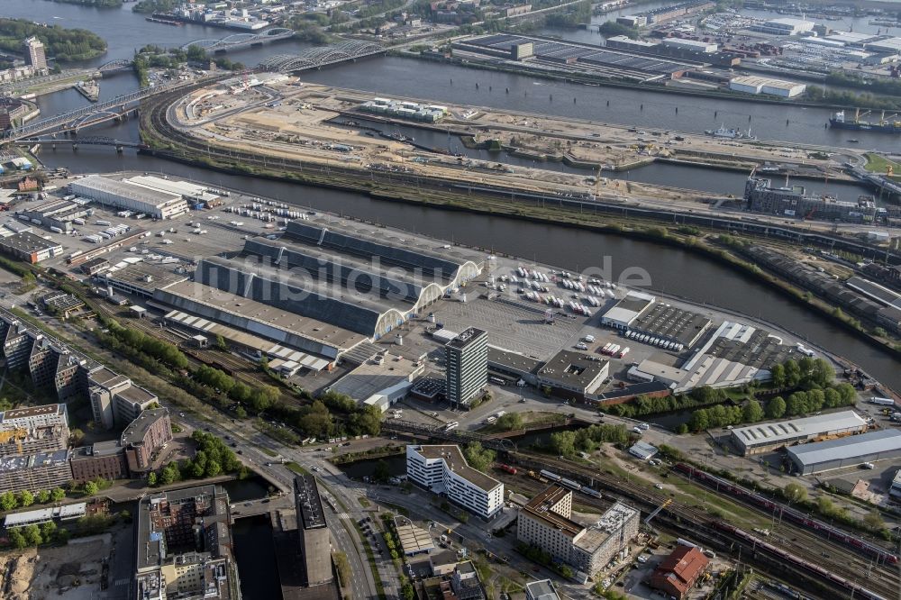 Luftaufnahme Hamburg - Großhandelszentrum für Blumen , Obst und Gemüse in Hamburg, Deutschland